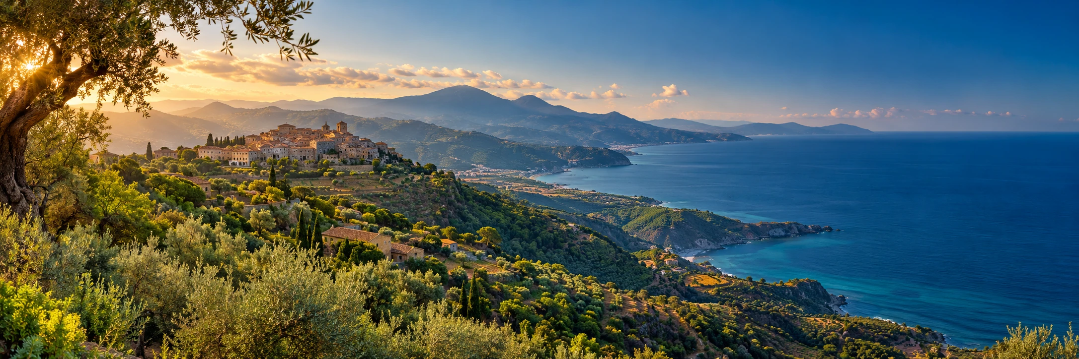 Le colline e il mare della Calabria