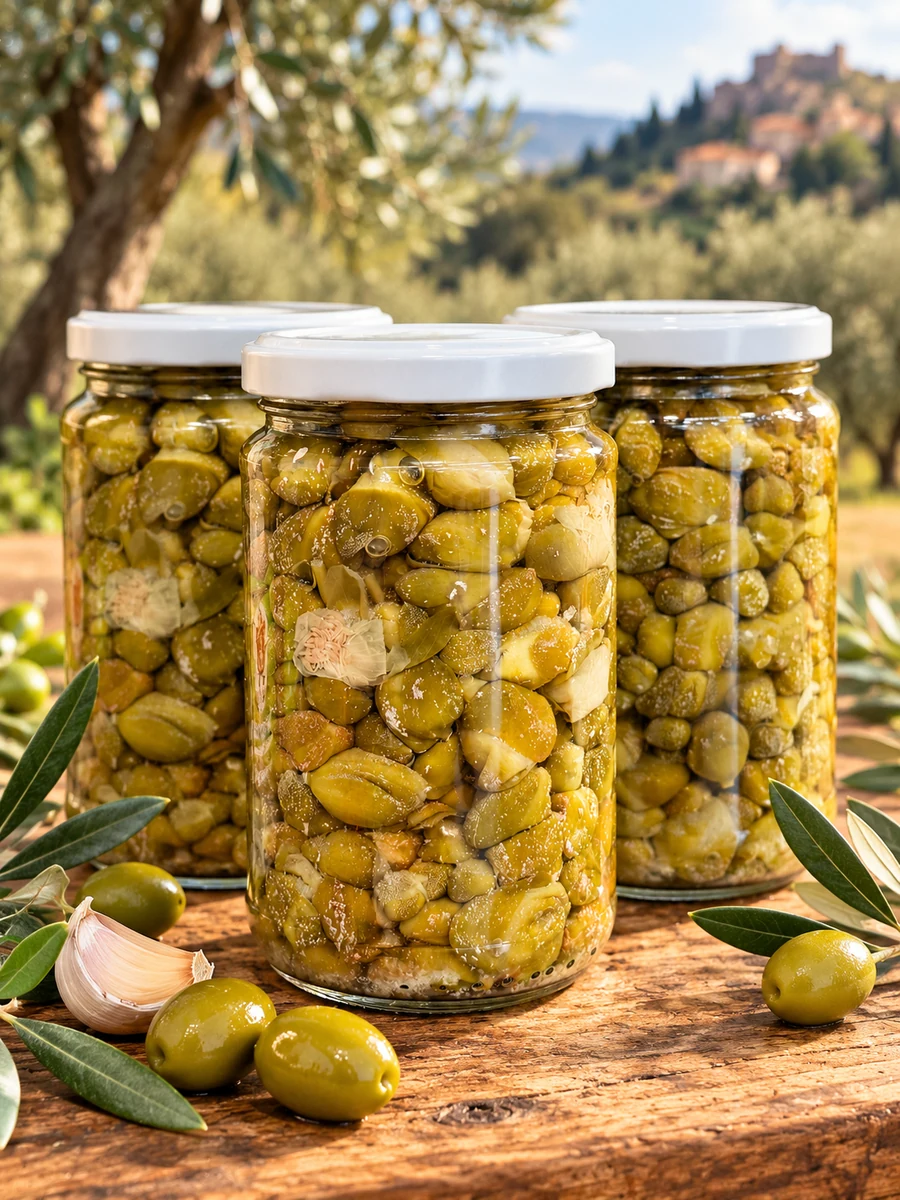 Olive verdi in salamoia